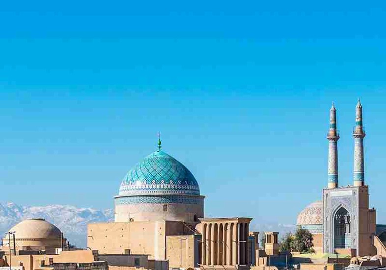 مسجد جامع یزد: مناره‌های آسمانی